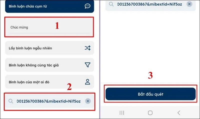 Nhấn vào nút Bắt đầu quét