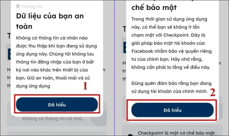 Nhấn vào nút Đã hiểu