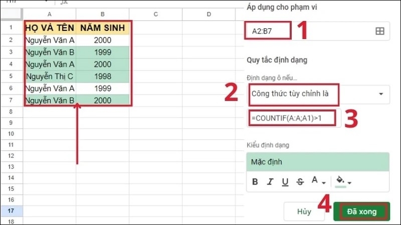 Nhấn vào nút Đã xong