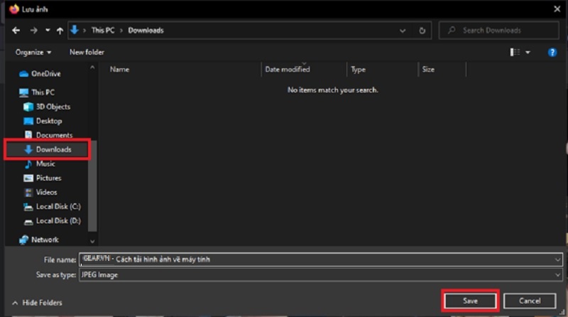 Bạn nhấn vào Save