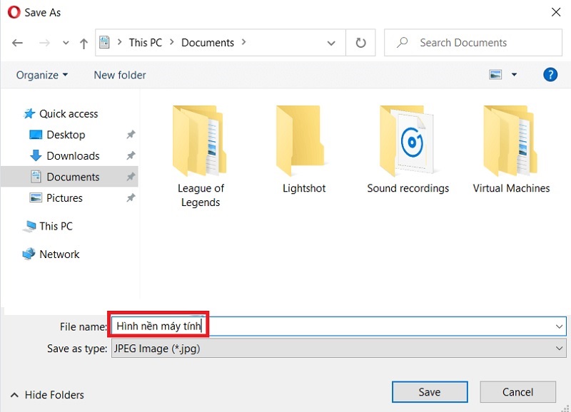 Nhấn vào Save để tải hình ảnh về