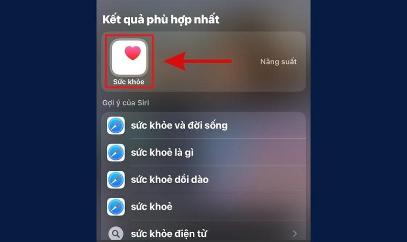Khởi động ứng dụng Sức khỏe trên điện thoại iPhone