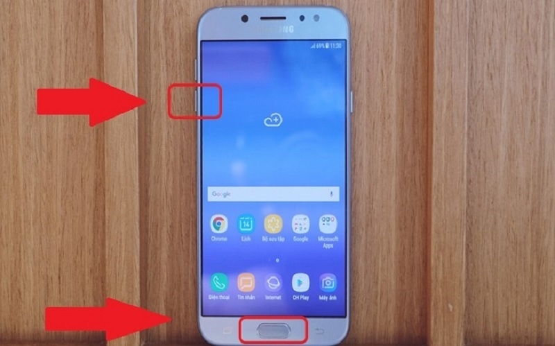 Sử dụng nút Home và nút chỉnh âm lượng