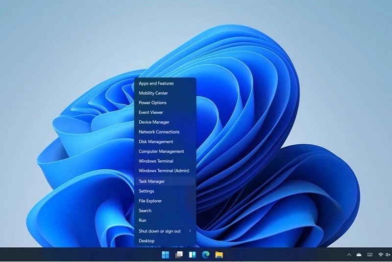 Cách bật Task Manager win 11 từ Context Menu trên nút Start