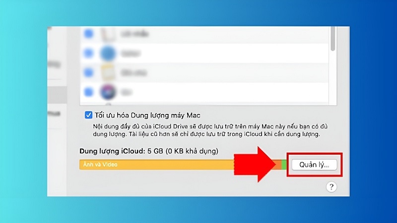 Chọn vào nút Quản lý