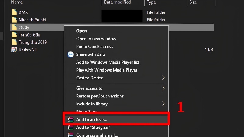 Cách tạo file nén .ZIP hoặc .RAR Cách tạo file nén .ZIP hoặc .RAR
