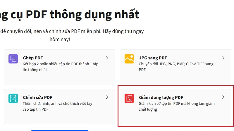 Cách nén file PDF online Cách nén file PDF online