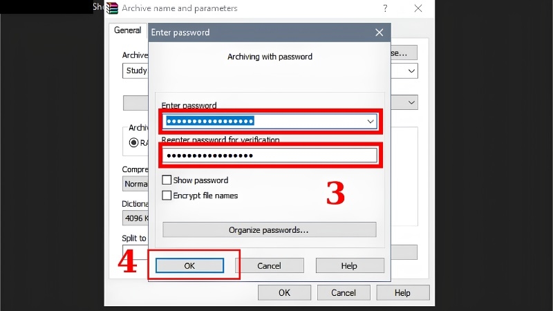 Cách đặt mật khẩu cho file nén Cách đặt mật khẩu cho file nén