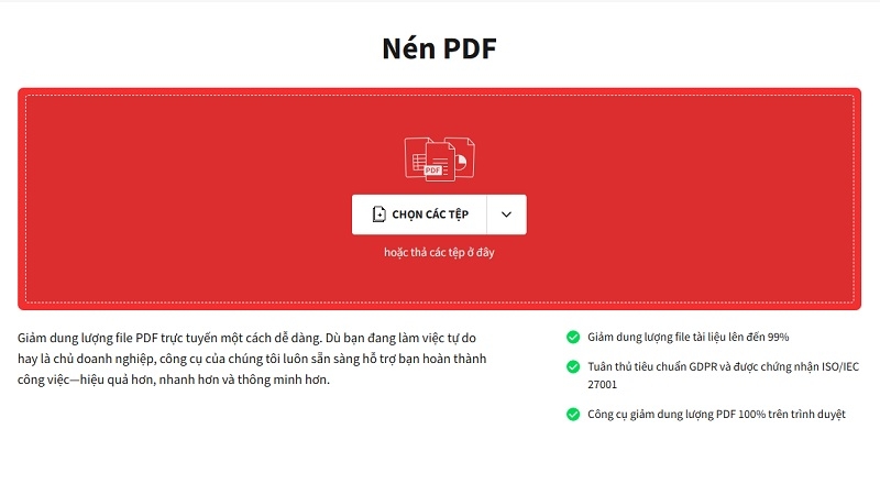 Cách nén file PDF online Cách nén file PDF online