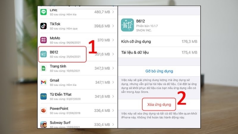 Chọn Xóa ứng dụng