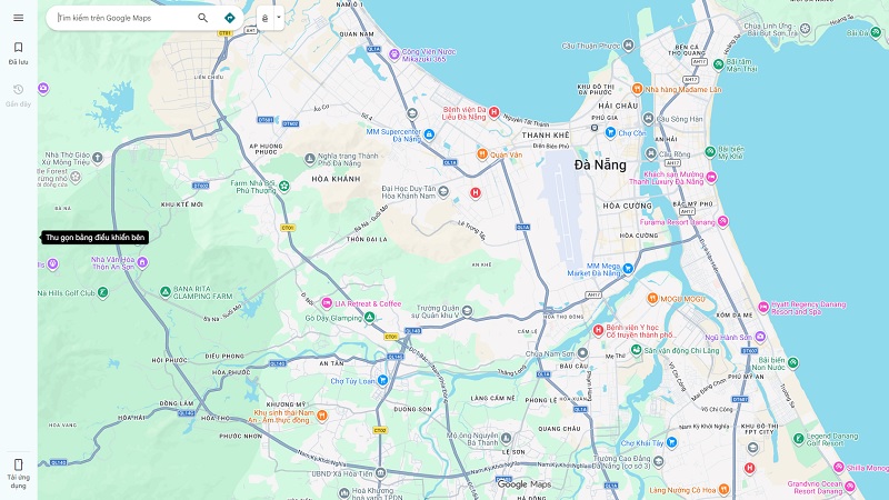 Nhập tọa độ trên Google Maps phiên bản web trên laptop bước 1