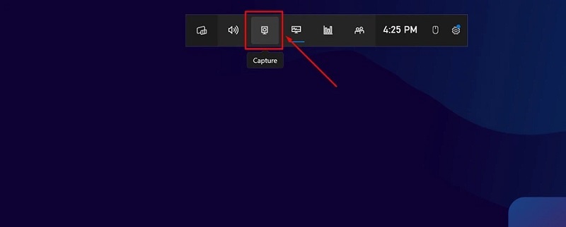 Giao diện của cửa sổ Capture sẽ được hiển thị