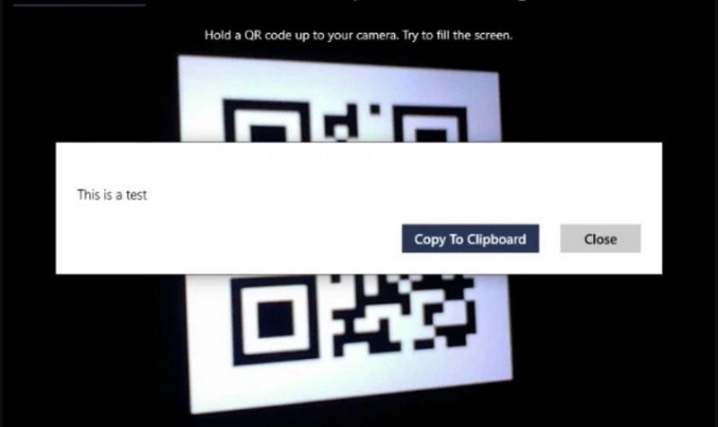 Ứng dụng QR Code Scanner tiến hành quét mã