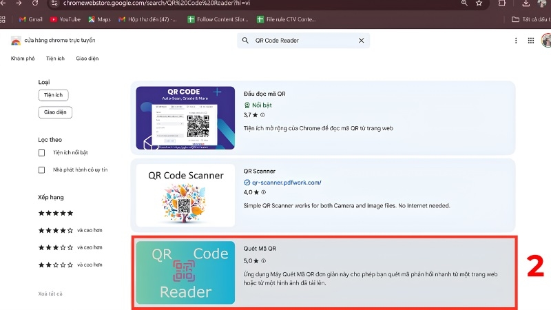 Nhấn vào Quét mã QR