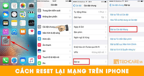 Cách reset lại mạng trên Iphone
