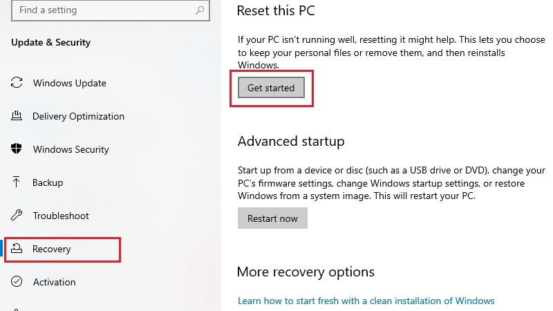 Cách reset laptop Dell chạy windows 10 bước 3