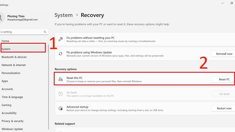 Cách reset máy tính Win 10/11 bằng tính năng Recovery Cách reset máy tính Win 10/11 bằng tính năng Recovery