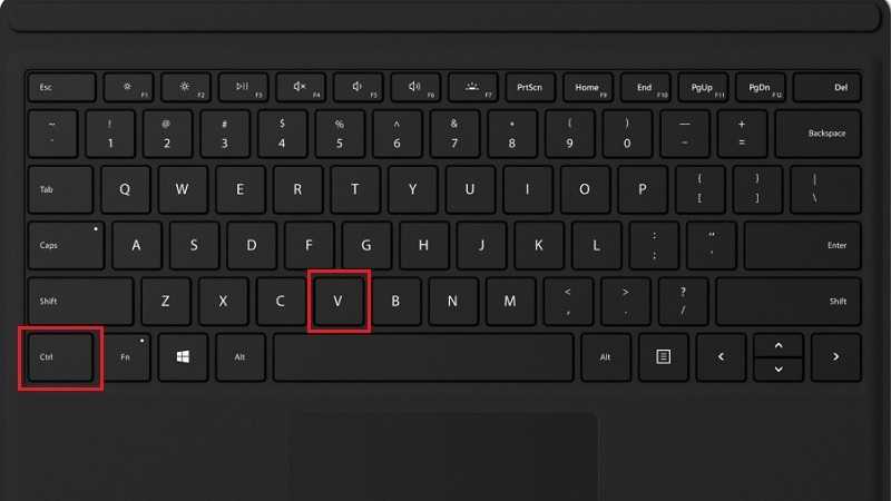 Cách dán văn bản bằng phím tắt Ctrl V trên Windows