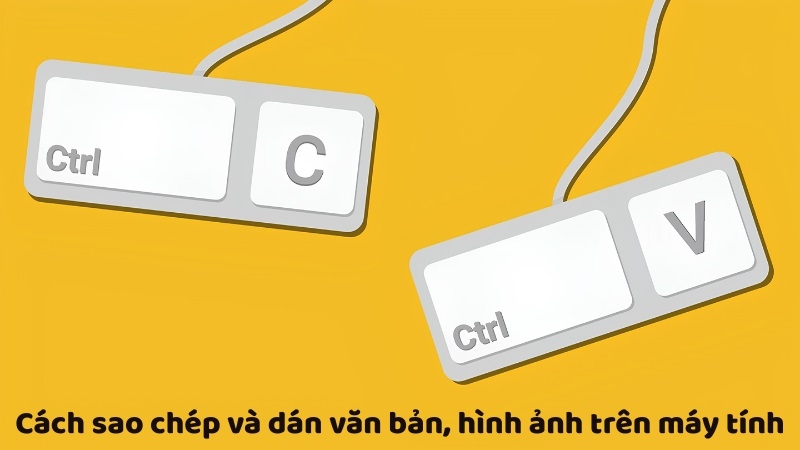 Cách sao chép và dán văn bản, hình ảnh trên máy tính