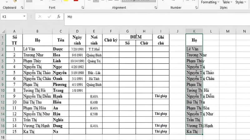 So sánh dữ liệu Excel bằng mắt thường trên hai cửa sổ bước 2