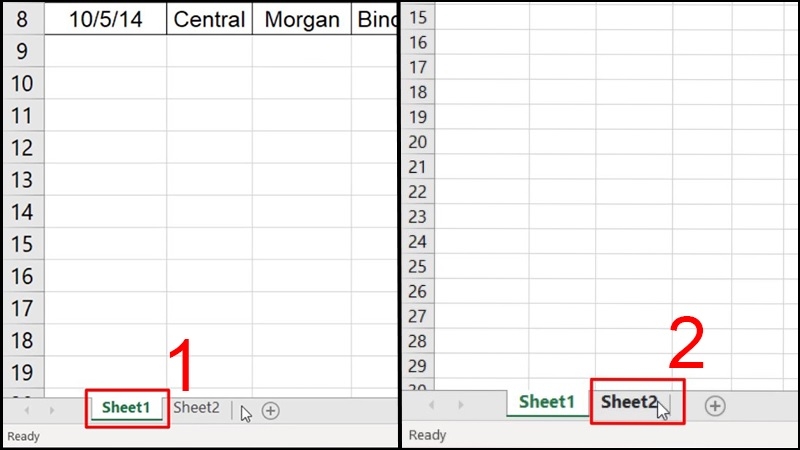 So sánh hai sheet trong cùng file Excel bằng New Window bước 2