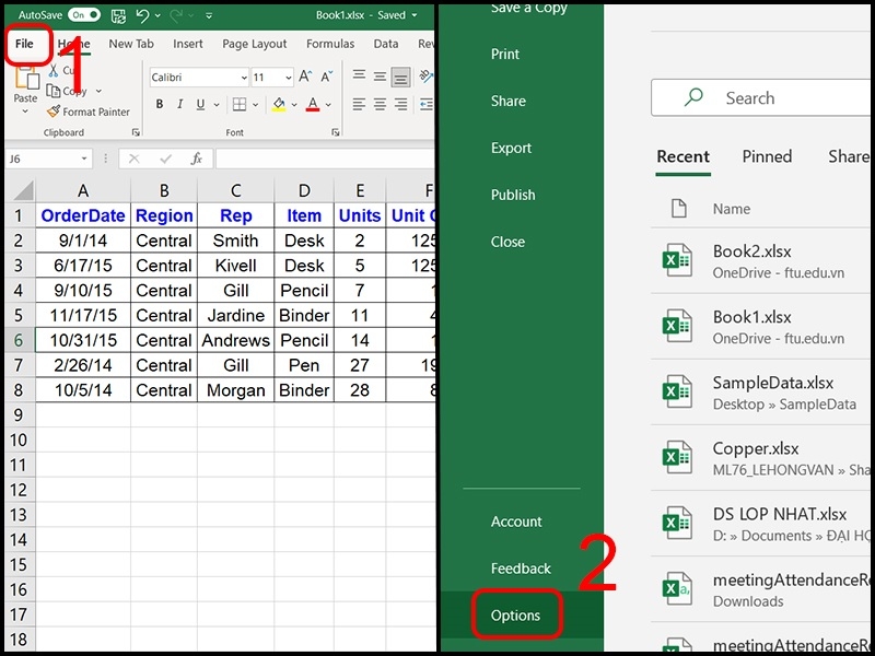 Thêm và sử dụng tính năng Compare and Merge Workbooks trong Excel bước 1