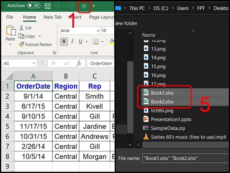 Thêm và sử dụng tính năng Compare and Merge Workbooks trong Excel bước 3
