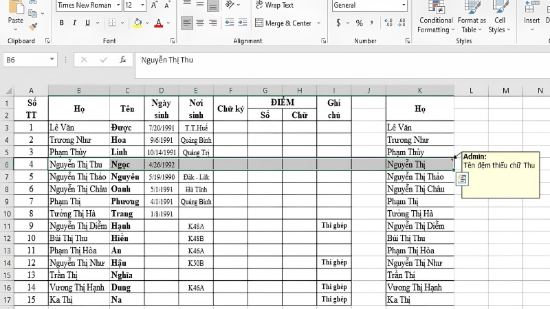So sánh dữ liệu Excel bằng mắt thường trên hai cửa sổ bước 3