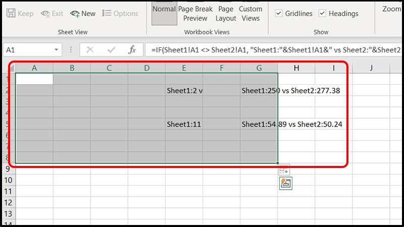 Nhập hàm IF so sánh dữ liệu 2 sheet trong Excel bước 3