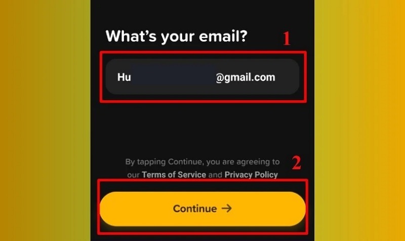 Nhấn nút Continue