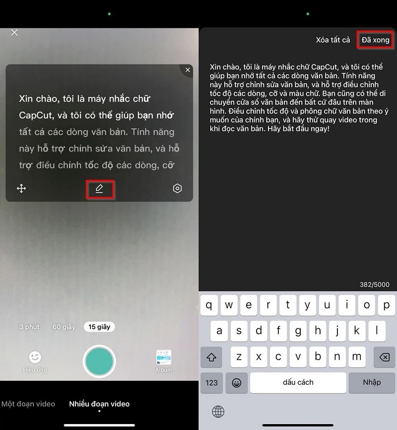 Nhấn vào mục Đã xong