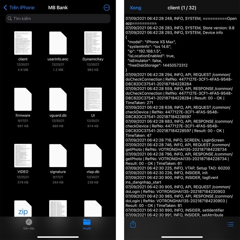 Chọn tệp mà bạn muốn xem