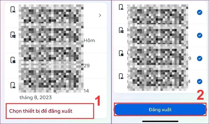 Nhấn nút Đăng xuất