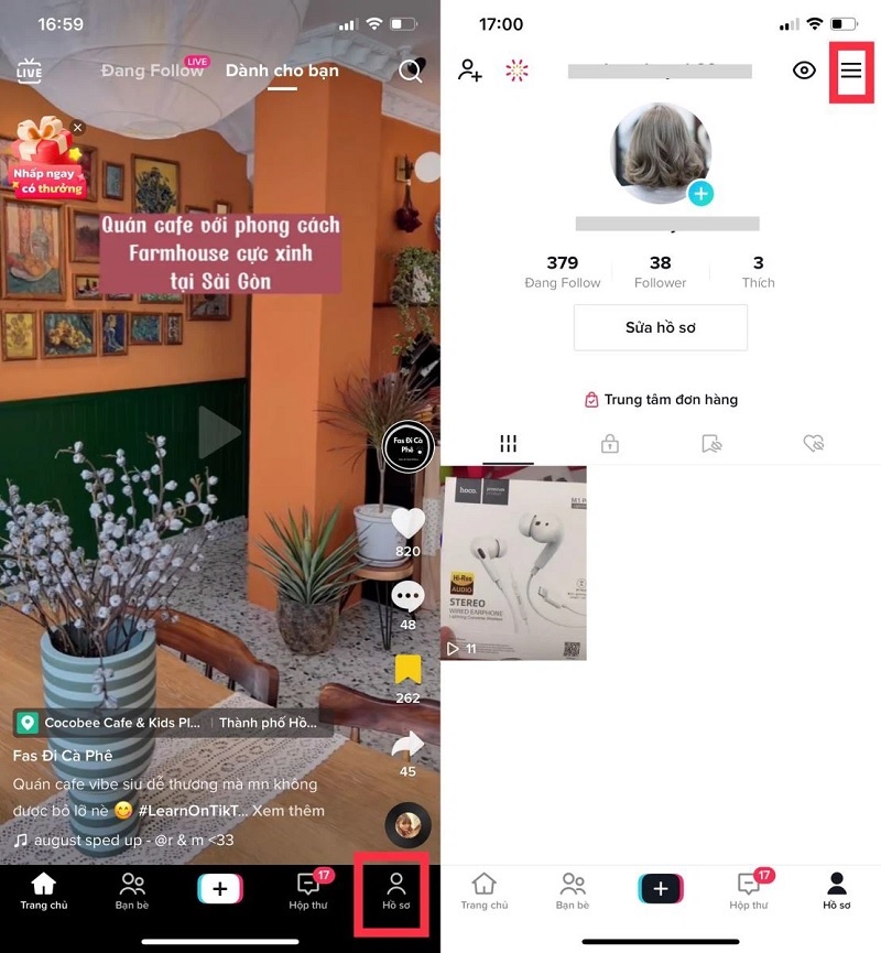 Chọn mục Cài đặt và quyền riêng tư