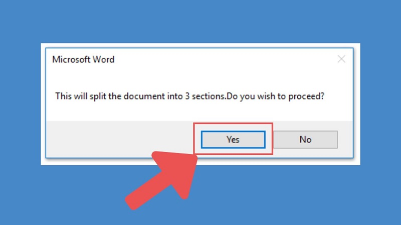 Kết quả tách file Word bằng VBA theo dấu phân cách