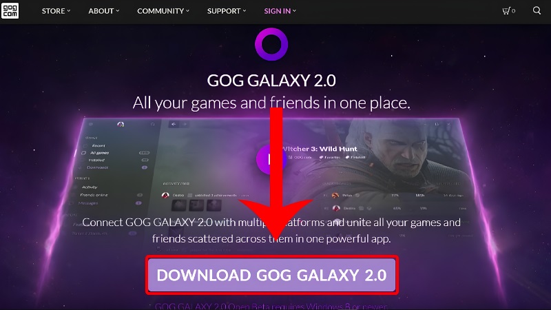 Tải và cài đặt ứng dụng GOG Galaxy về máy tính Tải và cài đặt ứng dụng GOG Galaxy về máy tính