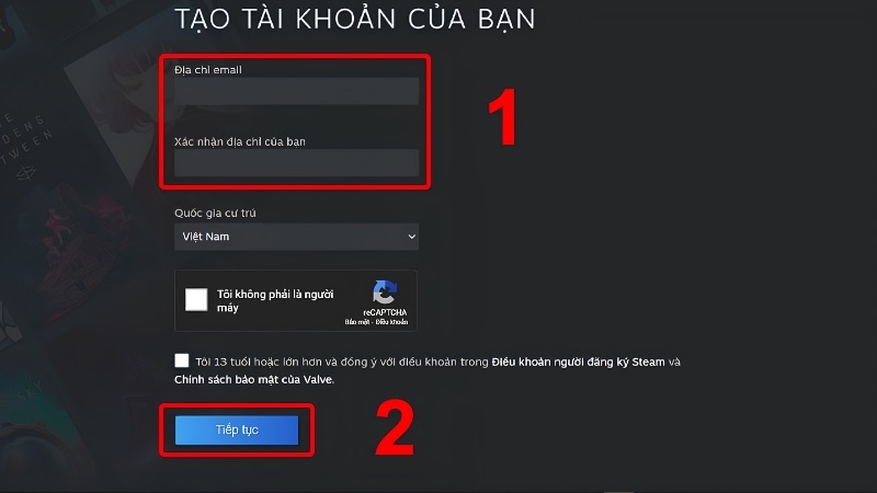 Tạo tài khoản Steam miễn phí Tạo tài khoản Steam miễn phí