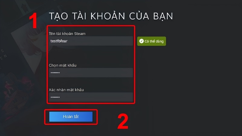 Tạo tài khoản Steam miễn phí Tạo tài khoản Steam miễn phí