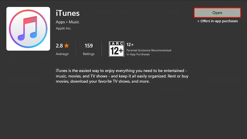 Tìm kiếm và cài đặt iTunes trên Microsoft Store bước 3 Tìm kiếm và cài đặt iTunes trên Microsoft Store bước 3