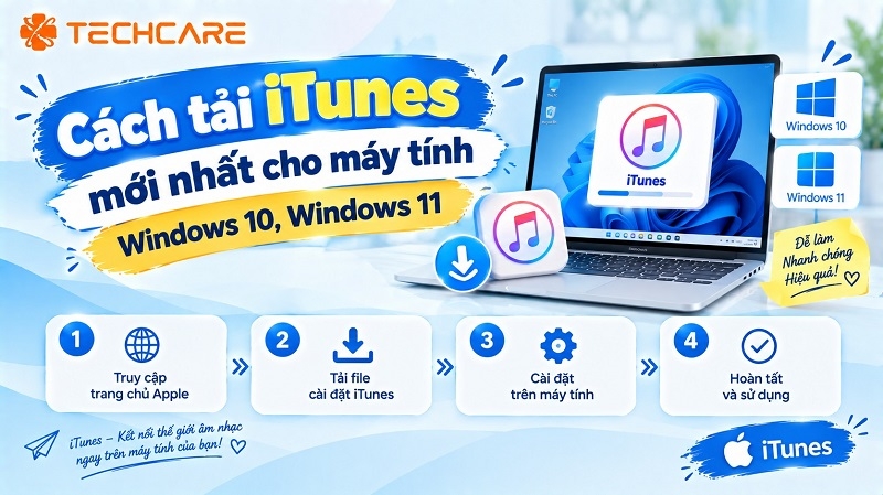 Cách tải iTunes mới nhất cho máy tính Windows 10, Windows 11