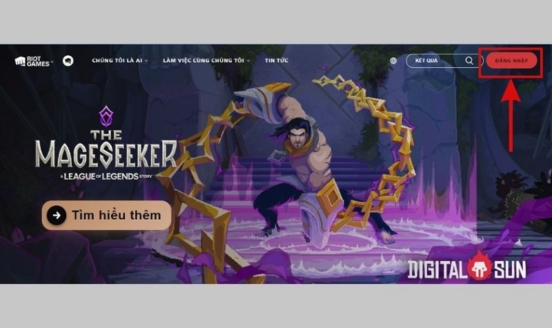 Nhấn nút Đăng nhập