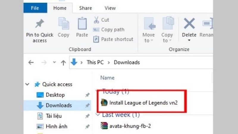 Truy cập vào thư mục Download