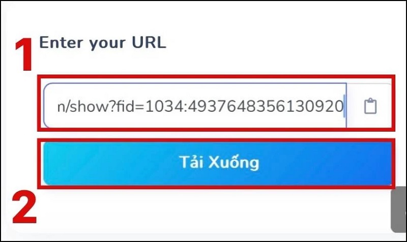 Nhấn nút Tải xuống