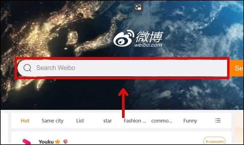 Tìm kiếm video bạn muốn tải về máy tính ở khung Search
