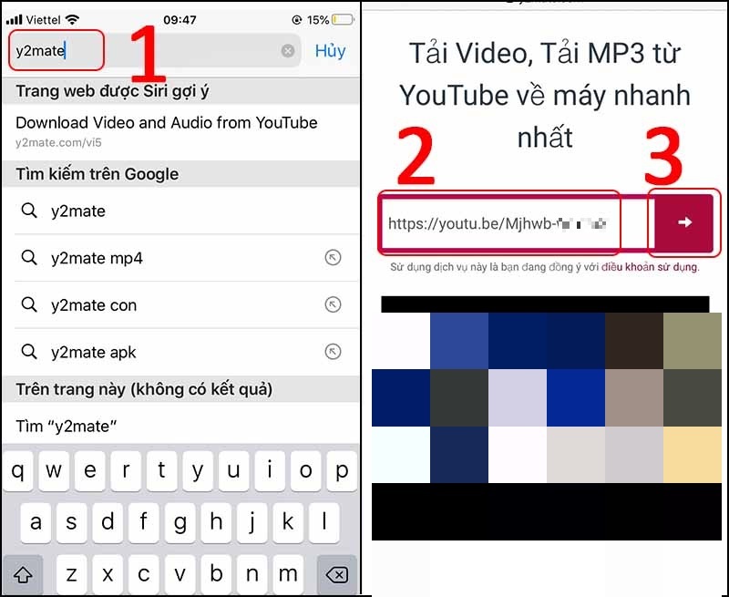 Nhấn vào biểu tượng mũi tên