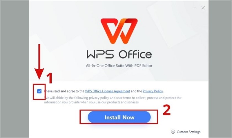 Nhấn nút Install Now