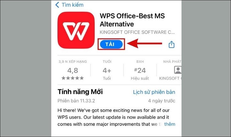 Cách tải WPS Office cho iOS