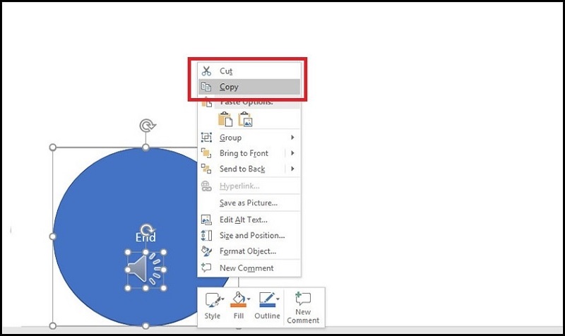 Chọn Cut hoặc Copy