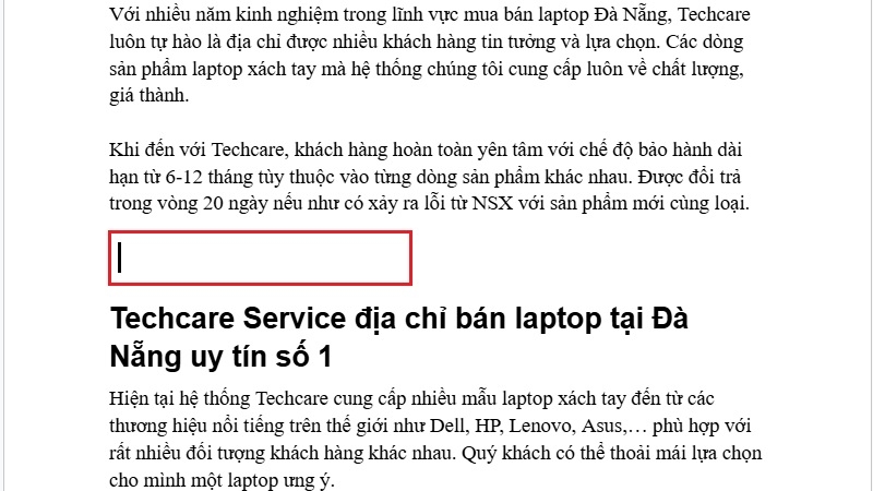 Đặt con trỏ chuột tại vị trí muốn chèn mục lục trong Google Docs Đặt con trỏ chuột tại vị trí muốn chèn mục lục trong Google Docs