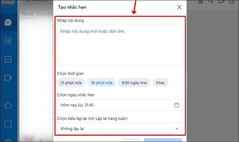 Cập nhật các thông tin cần thiết